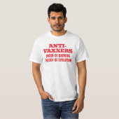 T-shirt Les anti-vaxeurs Darwins Théorie de l'évolution (Devant entier)