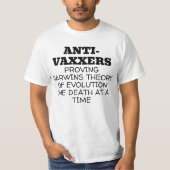 T-shirt Les anti-vaxeurs Darwins Théorie de l'évolution (Devant)