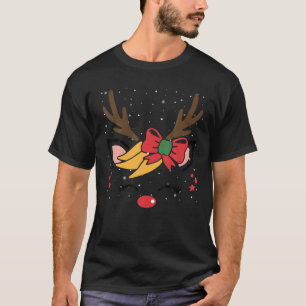 T-shirt Les Antlers De Rennes Face Aux Enfants Pajamas De 