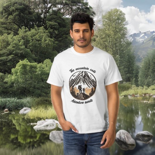 T-shirt Les appels de montagne, l'aventure attend