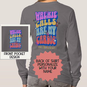T-shirt Les Appels Retro De L'Enseignant Personnalisé Sont
