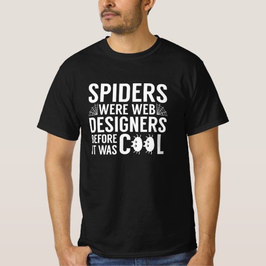 T-shirt Les Araignées Étaient Des Concepteurs Web (Devant)
