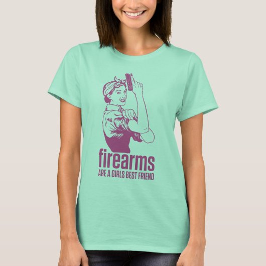 T-shirt Les Armes À Feu Sont Une Fille Meilleur Ami Chemis (Devant)