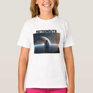 T-shirt Les astronautes flottant dans l'univers