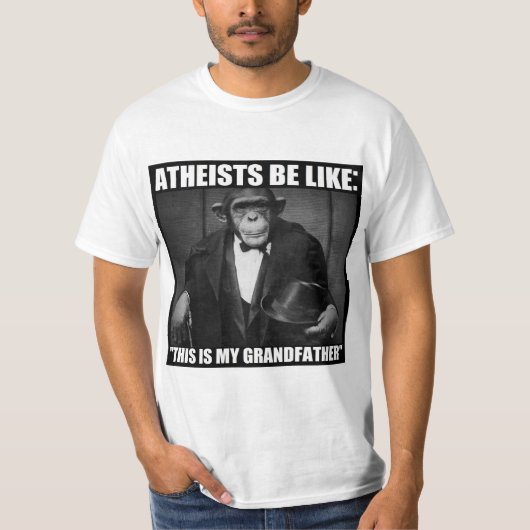 T-shirt Les athées soient comme : "C'est mon première (Devant)