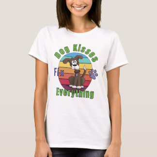 T-shirt Les baisers de chien réparent tout 