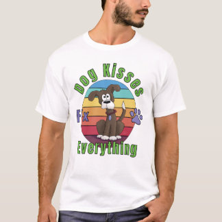 T-shirt Les baisers de chien réparent tout 