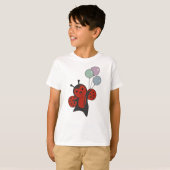 T-shirt Les Ballons De Ladybug Flies De Mignons Animaux Po (Devant entier)