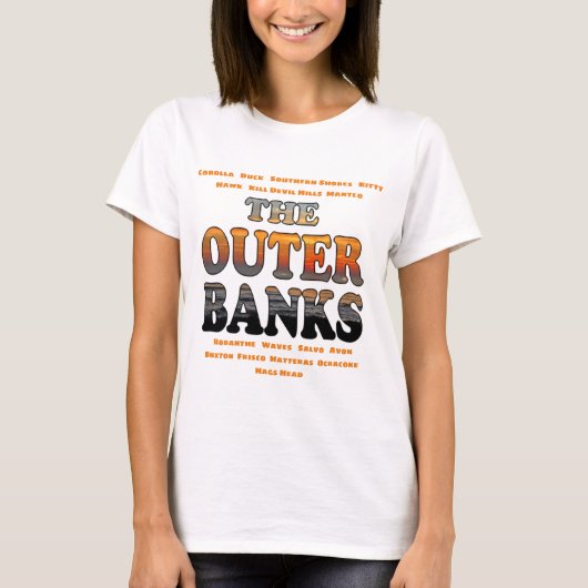 T-shirt Les Banques Extérieures Sunrise Texte Et Villes OB (Devant)