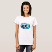 T-shirt Les banques externes d'OBX ondulent l'ovale (Devant entier)