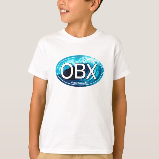 T-shirt Les banques externes d'OBX ondulent l'ovale (Devant)