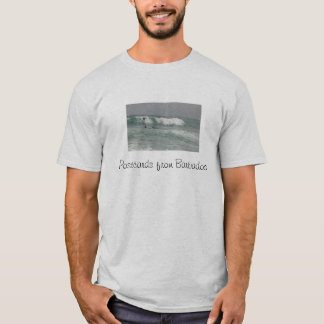 T-shirt Les Barbade surfant