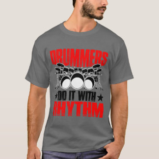 T-shirt Les batteurs le font avec rythme ami amis