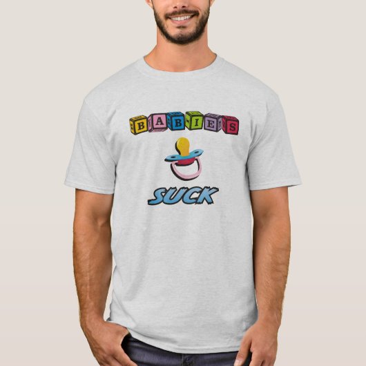 T-shirt Les bébés sucent (Devant)