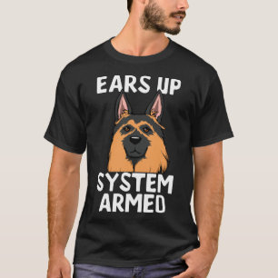 T-shirt Les bergers allemands écoutent Funny Chien V Cou