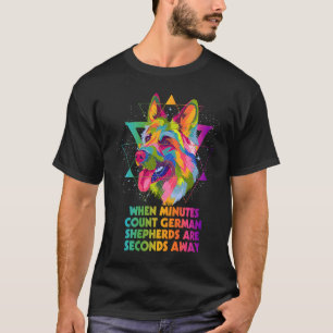T-shirt Les bergers allemands sont à quelques secondes Hu