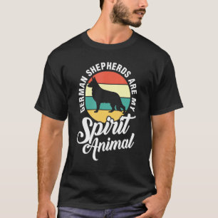 T-shirt Les bergers allemands sont mon esprit animal chien