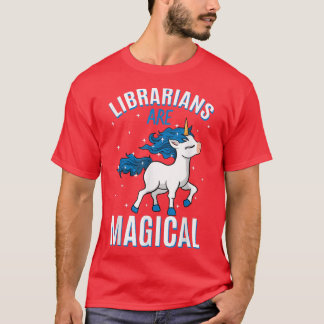 T-shirt Les bibliothécaires sont magiques Unicorn Emploi S