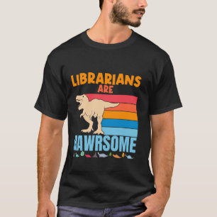 T-shirt Les Bibliothèques Sont Magnifiques Dinosaure Retro