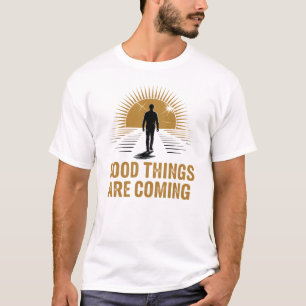 T-shirt Les Bonnes Choses Vont À Sunrise Design