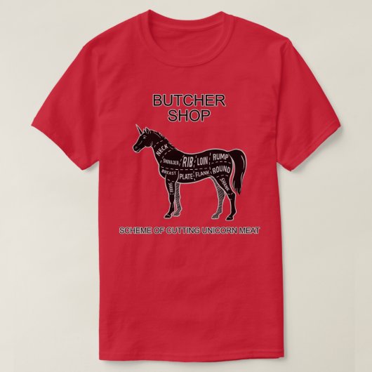 T-shirt Les bouchers guide licorne (Design devant)