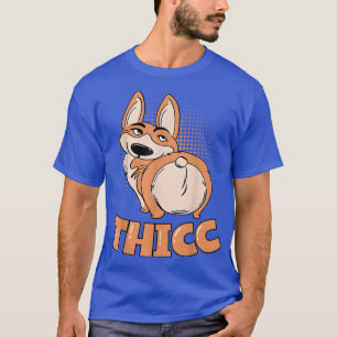 T-shirt Les Boutons De Corgi Thicc Me Conduisent À Des Noi