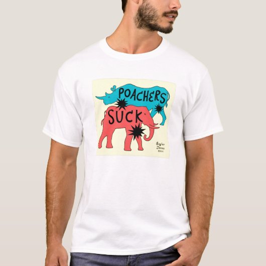 T-shirt Les braconniers sucent (Devant)