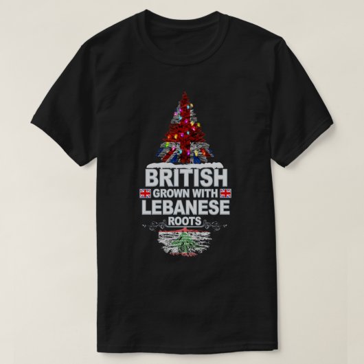 T-shirt Les Britanniques grandissent avec des racines liba (Design devant)