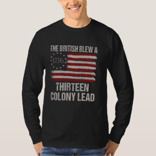 T-shirt Les Britanniques ont soufflé une 13 colonie Plomb