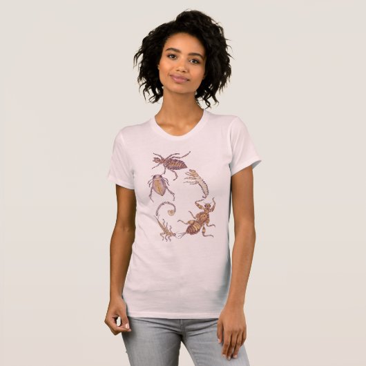 T-shirt Les bugs de Fibonacci sur l'eau douce (Devant entier)