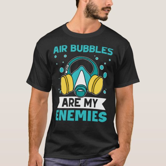 T-shirt Les bulles d'air du travail du bois époxy sont mes (Devant)