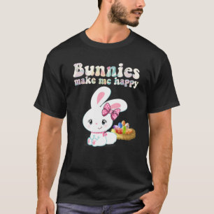 T-shirt LES BUNNIES ME RENDENT HEUREUX Enfant Fille Enfant