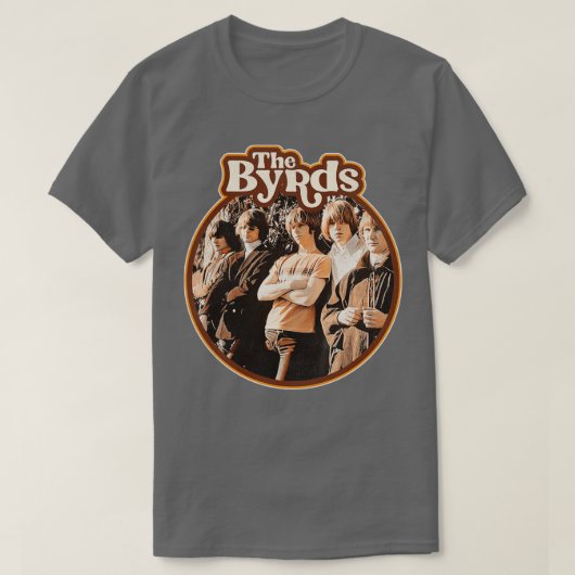 T-shirt Les Byrds les années 70 Sepia Tone (Design devant)