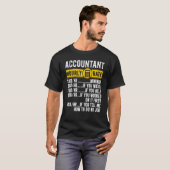 T-shirt Les Cadeaux Comptables Numéros De Crunching Est Mo (Devant entier)