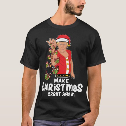 T-shirt Les cadeaux de Noël de Trump (Devant)