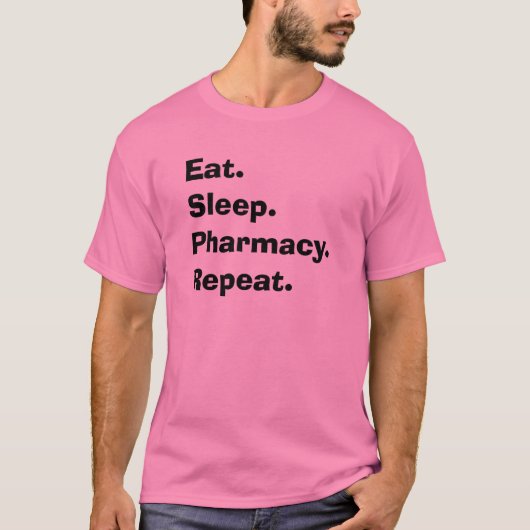 T-shirt Les cadeaux drôles de pharmacien "mangent, (Devant)