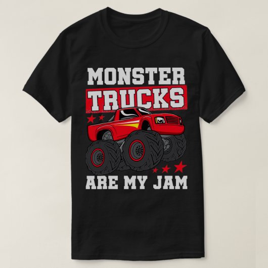 T-shirt Les Camions Monster cool Sont Mes Jam Kids Garys a (Design devant)