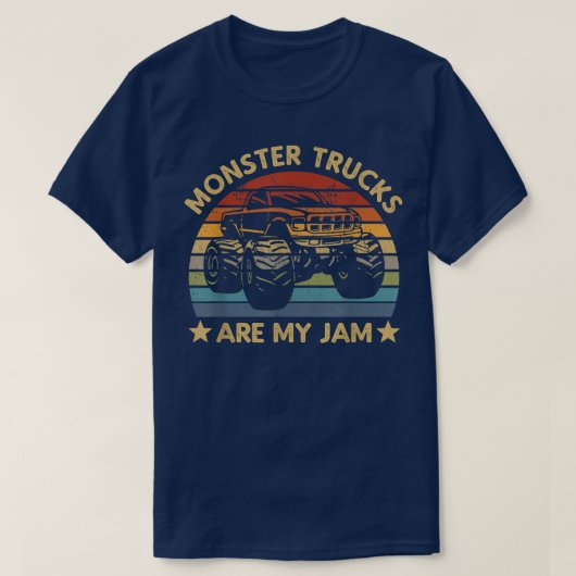 T-shirt Les Camions Monster Rétro Sont Ma Confusion Style  (Design devant)