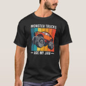 T-shirt Les Camions Monster Sont Mon Chauffeur De Camion J (Devant)