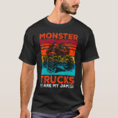 T-shirt Les Camions Monster Sont Mon Jeu Rétro Moteur Suns (Devant)