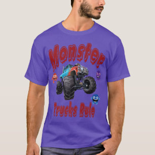 T-shirt Les camions monstres règnent - Cadeau d'anniversai