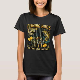 T-shirt Les cannes à pêche sont comme des chips amusant pê