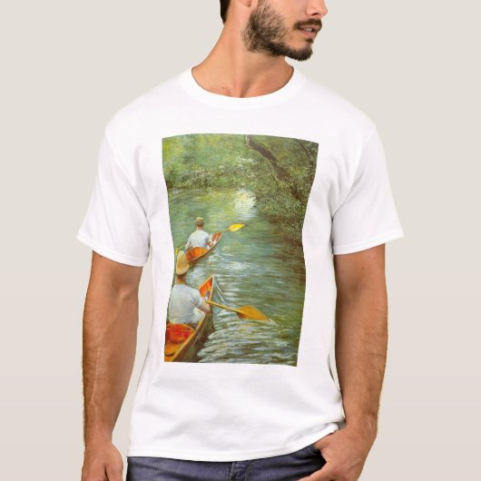 T-shirt Les Canoës, Perissoires par Gustave Caillebotte (Devant)