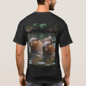 T-shirt Les capybaras nagent dans la rivière, (Dos)