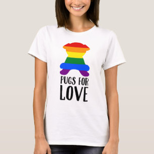T-shirt Les carlins pour l'amour célèbre le gay pride