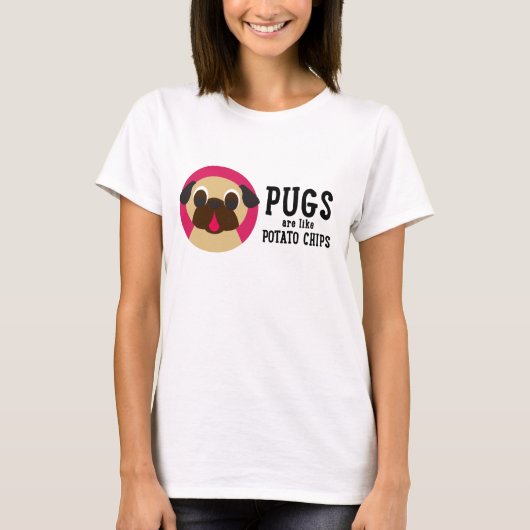 T-shirt Les carlins Sont Comme Des Puces De Pomme De Terre (Devant)