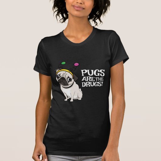 T-shirt Les carlins sont les drogues (Devant)