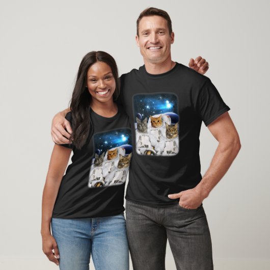 T-shirt Les Catronautes Astronaut De Chat Spatial Avec Têt (Unisexe)