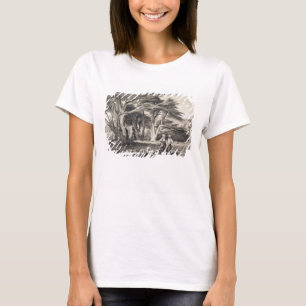 T-shirt Les cèdres du Liban, gravés par Freeman (sépia
