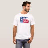 T-shirt Les CERFS COMMUNS BLANCS le Texas viennent lui (Devant entier)